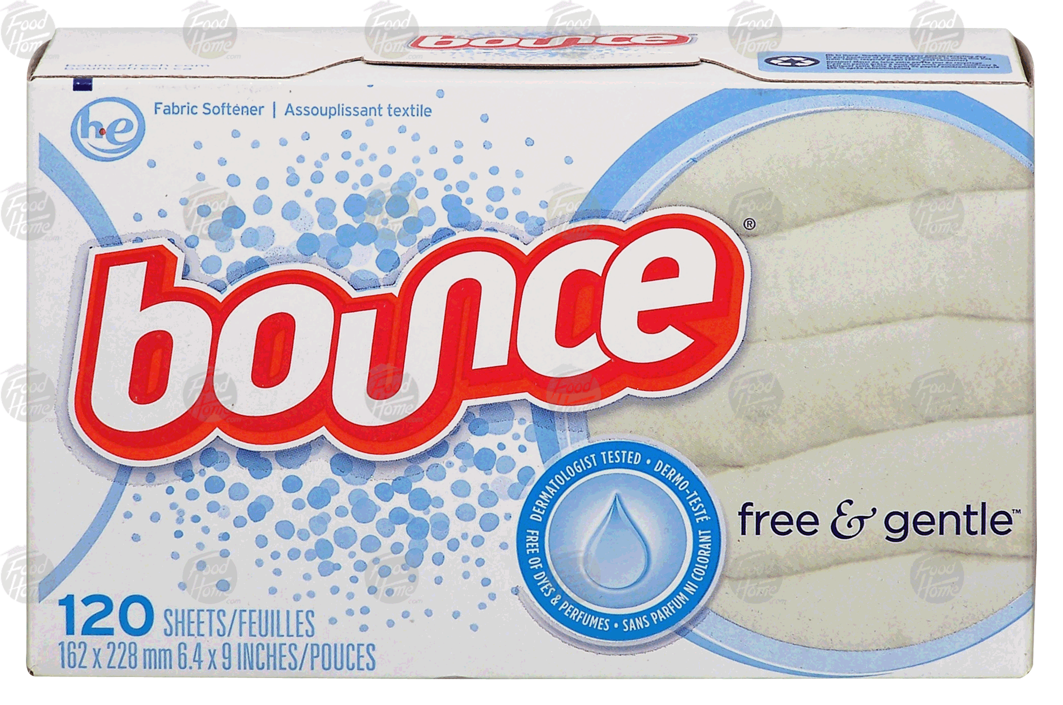 Bounce free & gentle fabric softener dryer sheets Full-Size Picture